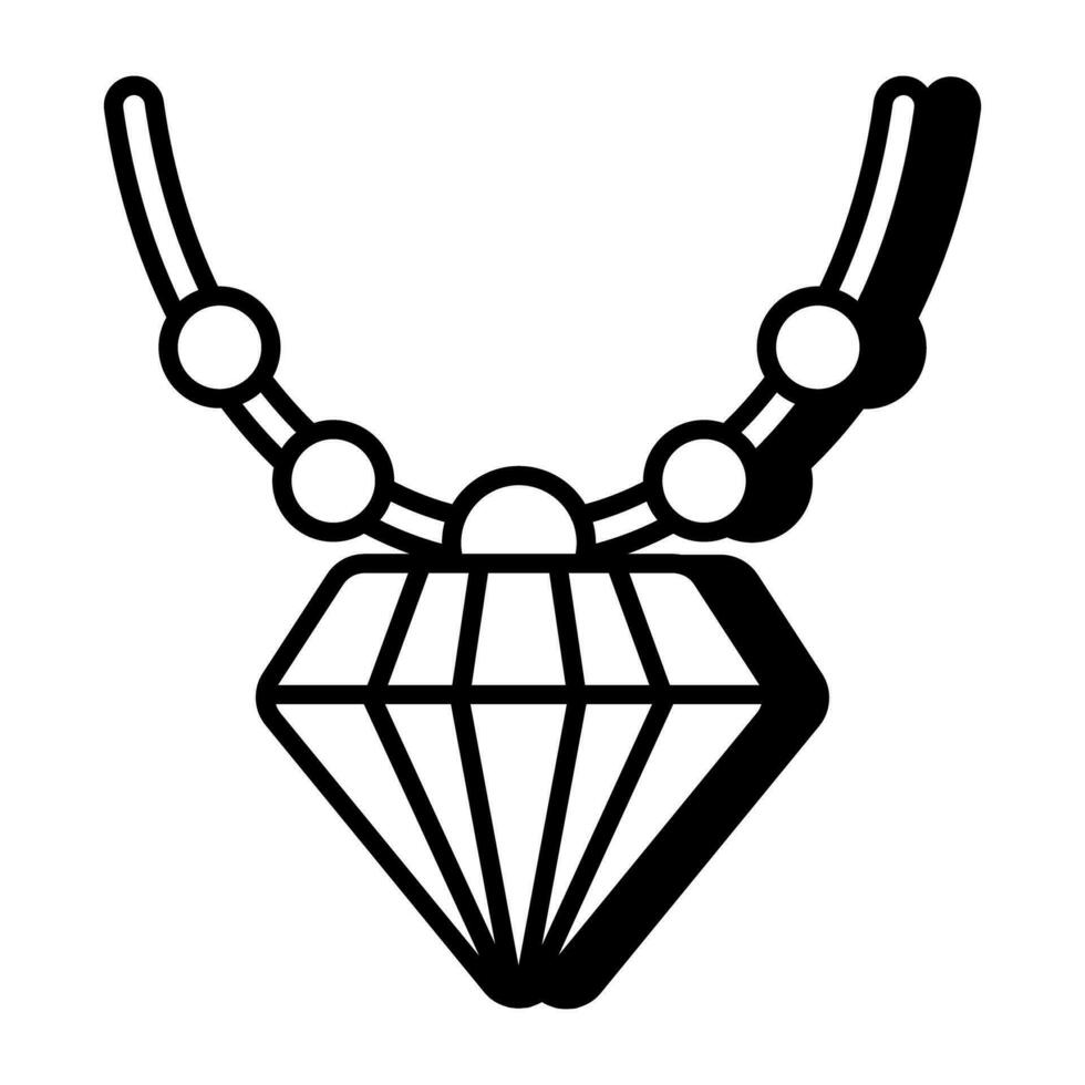 An icon design of necklace vector