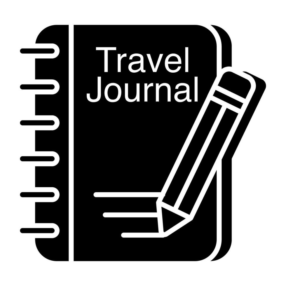 A premium download vector of tour journal