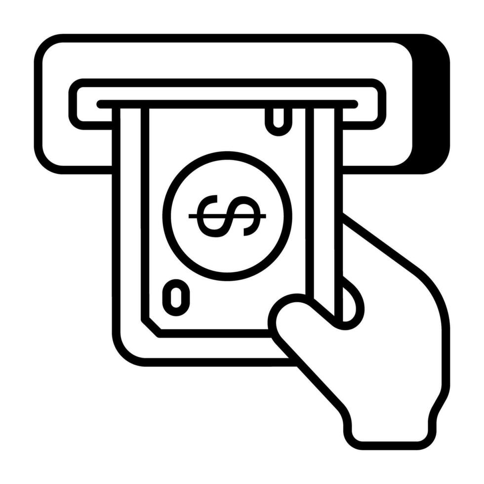 Perfect design icon of money withdrawal vector