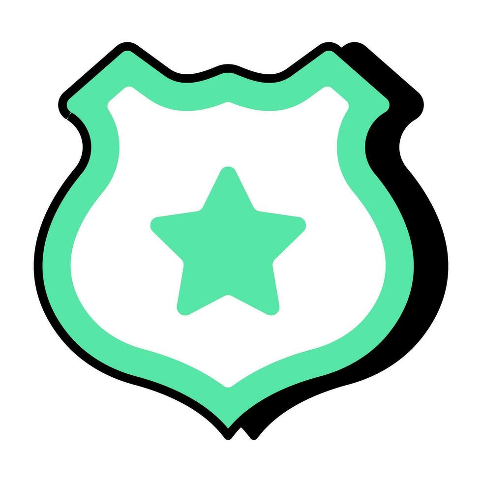 Modern design icon of star shield vector