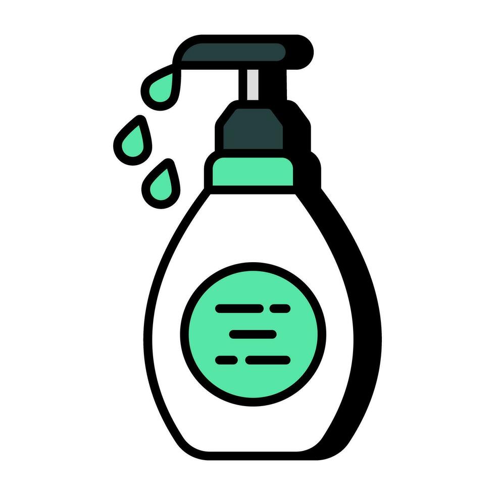 A flat design icon of hand sanitizer vector