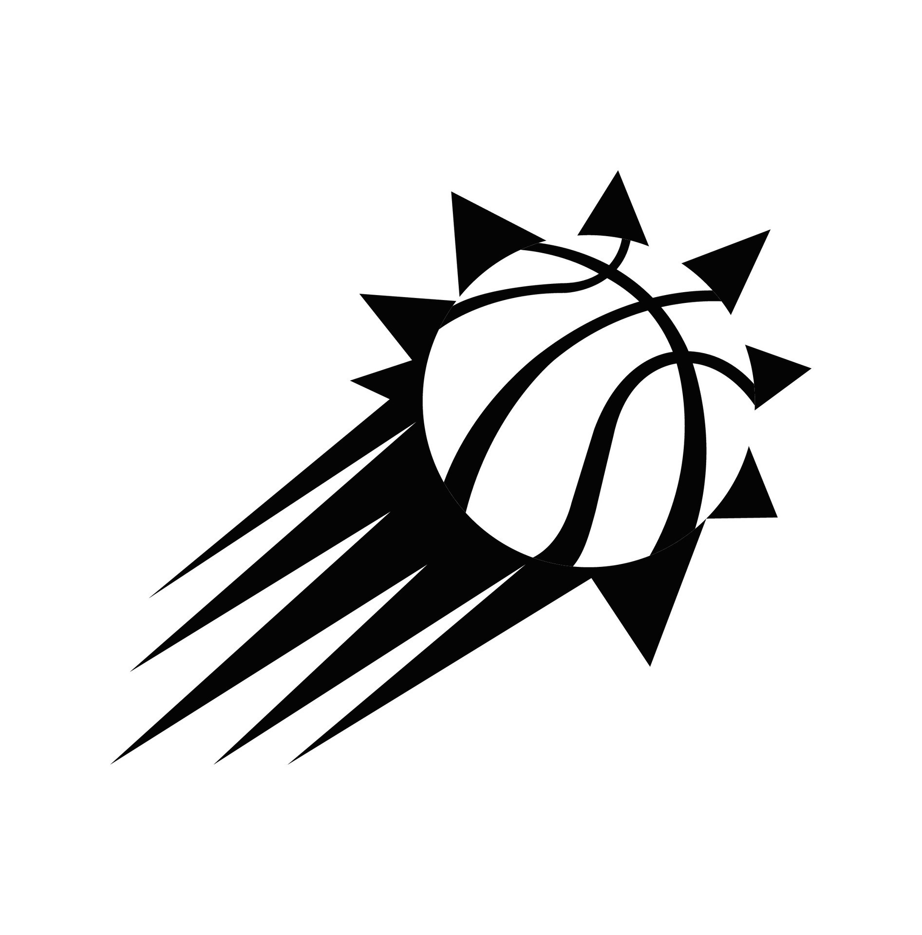 Phoenix suns black and white logo vector 26377423 Vector Art at Vecteezy