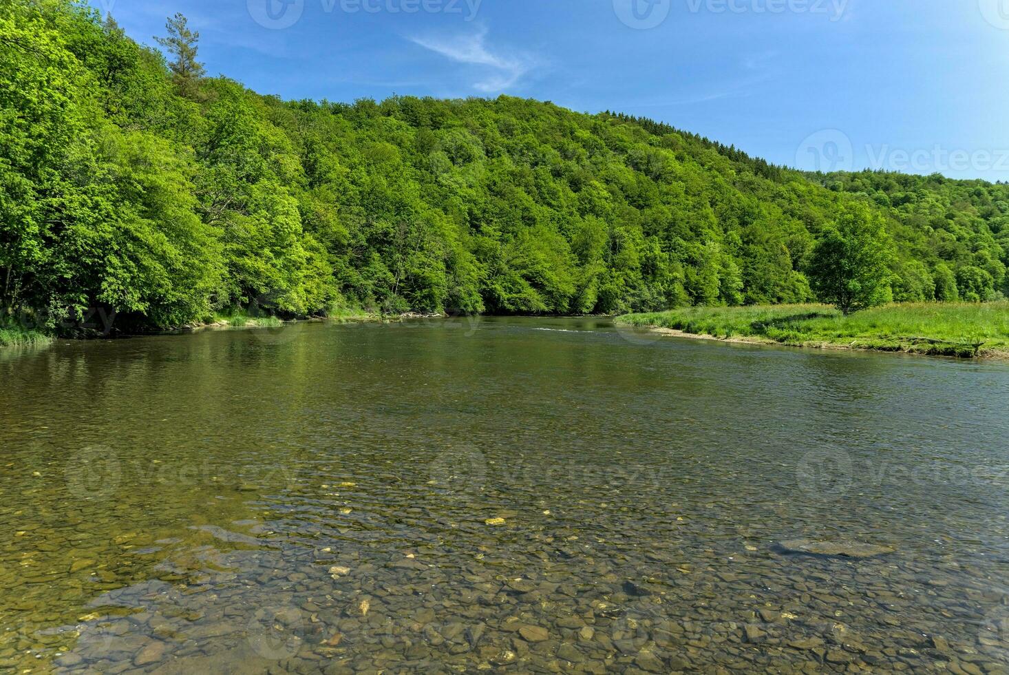View on the Semois river in the Belgian Ardennes photo