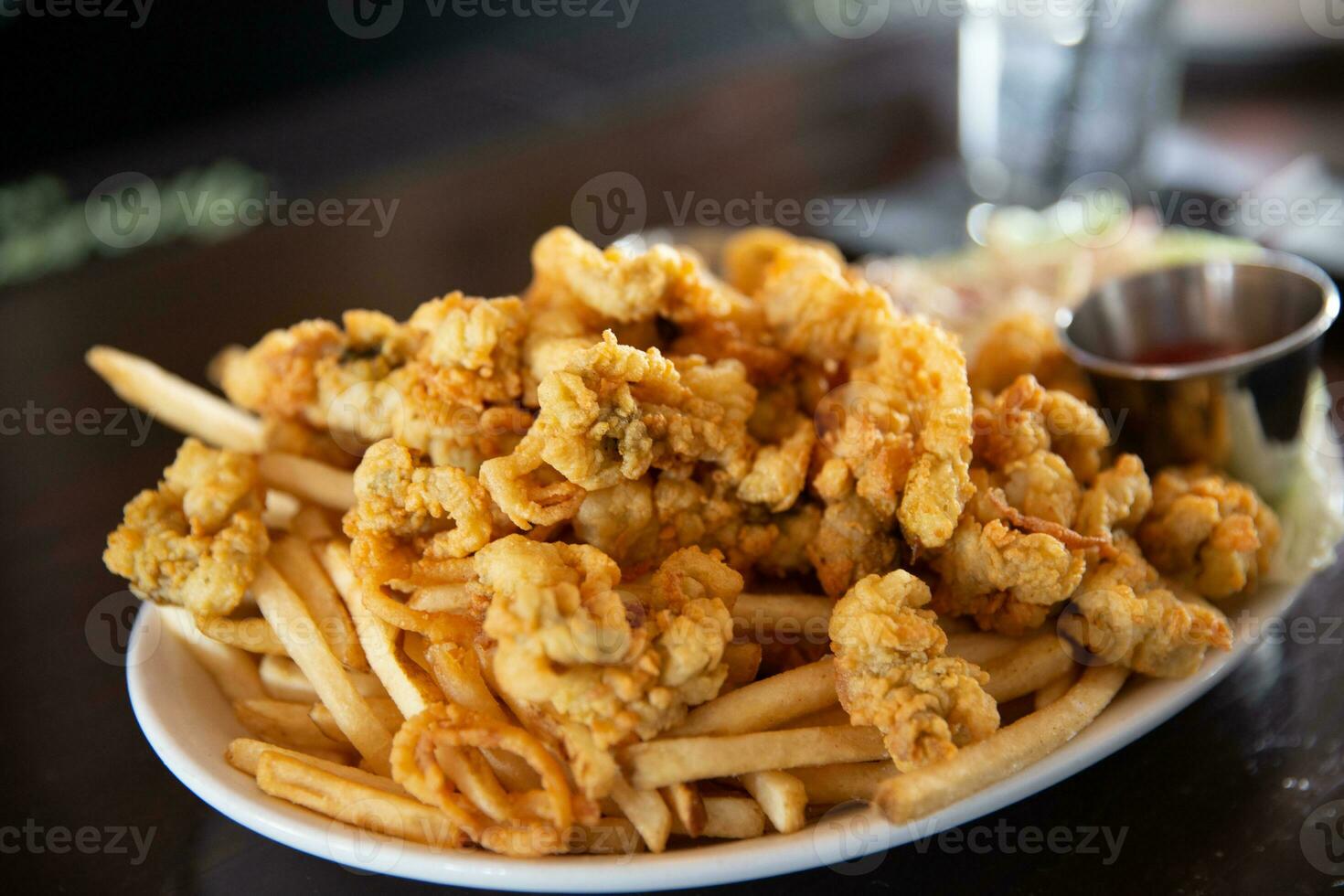 Fried calamari and Fries photo