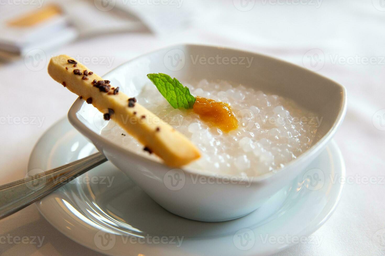 Rice pudding with Cookie photo