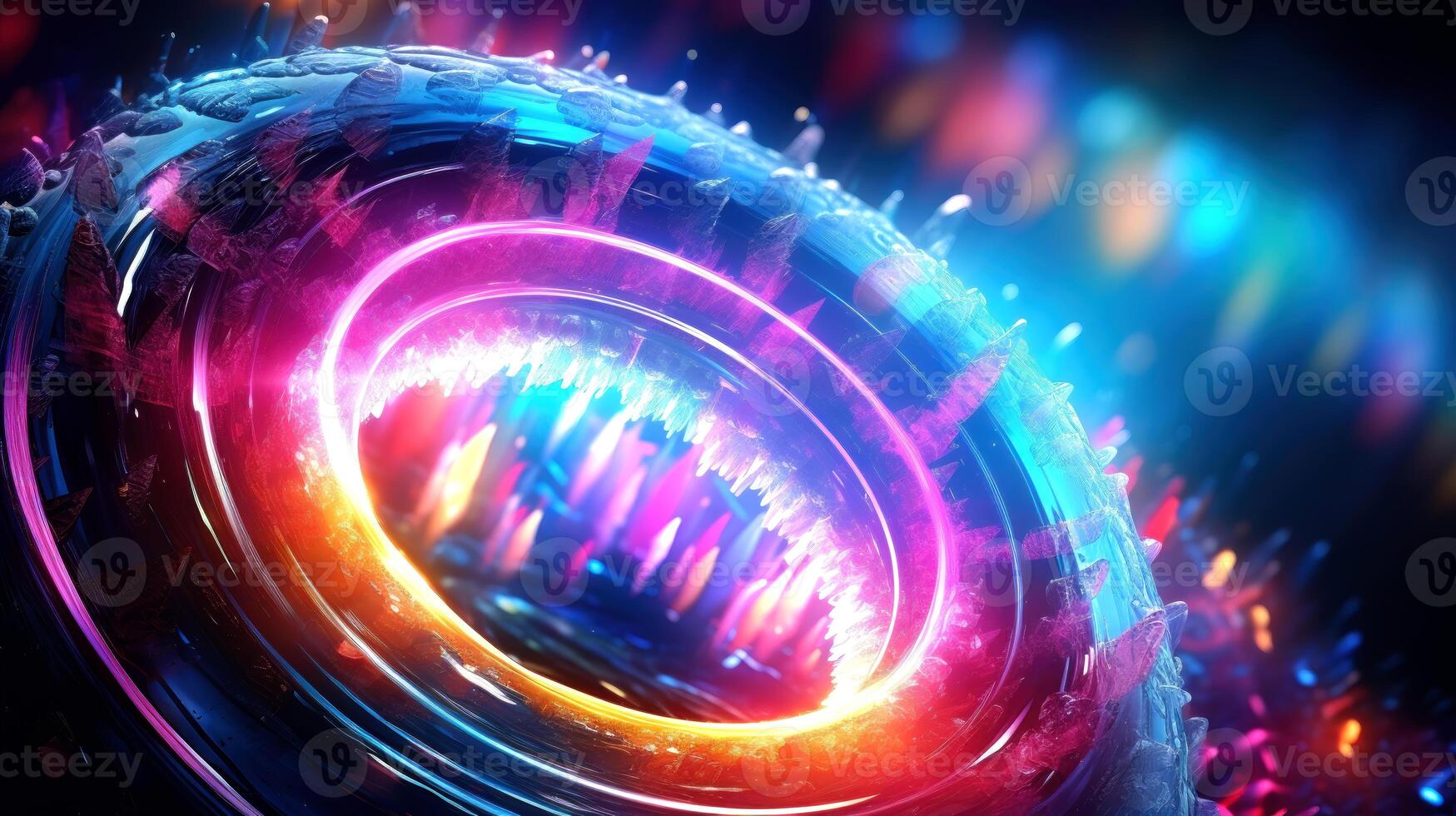 The Power of Light A Beautiful Design of a Radial Energy Field with Vibrant Colors photo