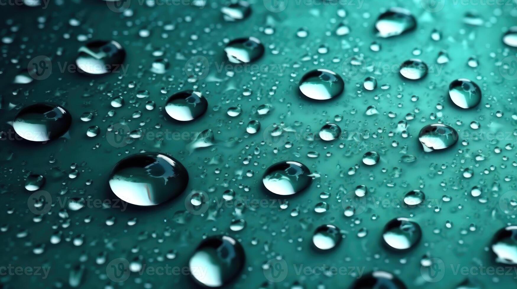 Water Droplets A CloseUp Image of Their Translucent and Reflective Properties photo