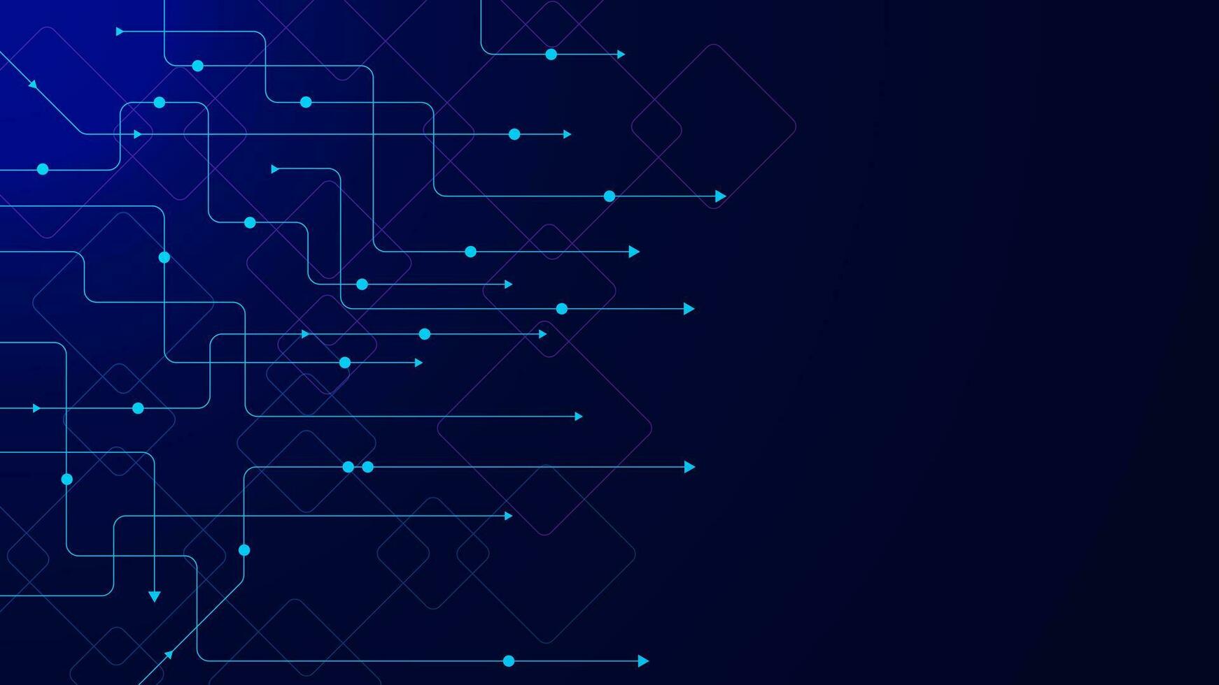 Abstract connecting lines and dots. Network connection, social networking and global communication technology background. Vector illustration.