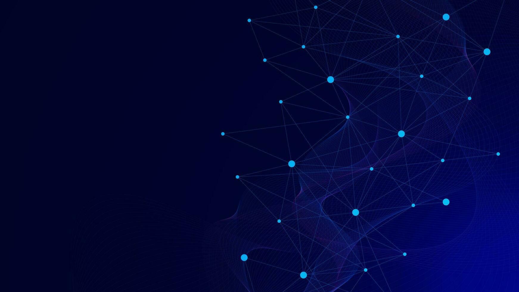 Abstract geometric with connecting lines and dots. Social networking, global network connection, digital communication technology background. Vector illustration.