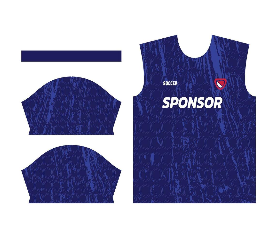 colorful sports jersey design for sublimation or soccer kit design for sublimation vector