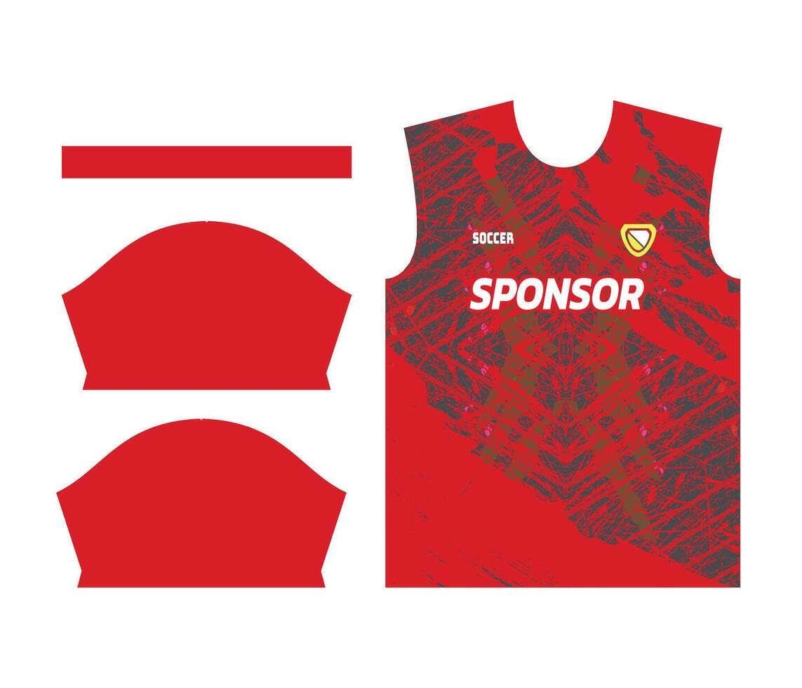 colorful sports jersey design for sublimation or soccer kit design for sublimation vector