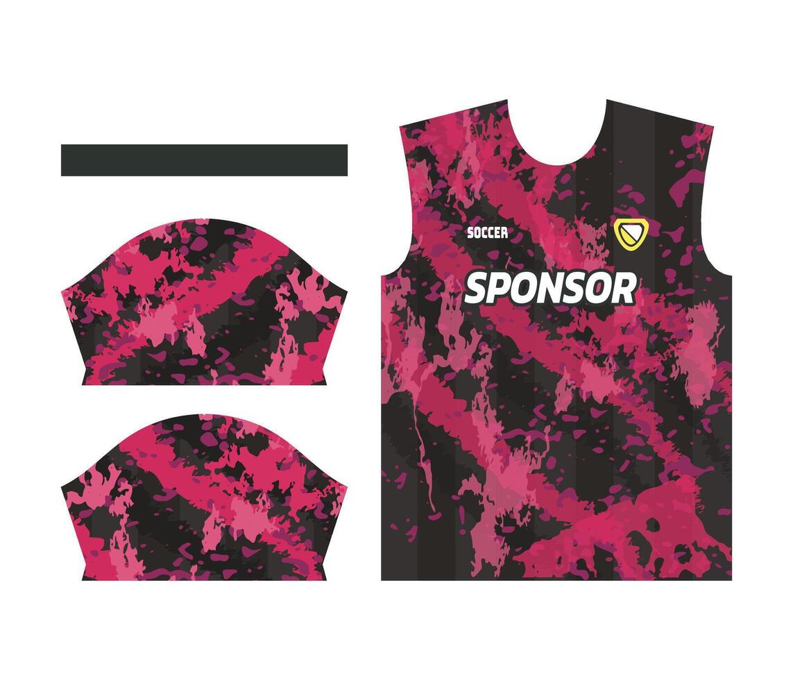 colorful sports jersey design for sublimation or soccer kit design for sublimation vector