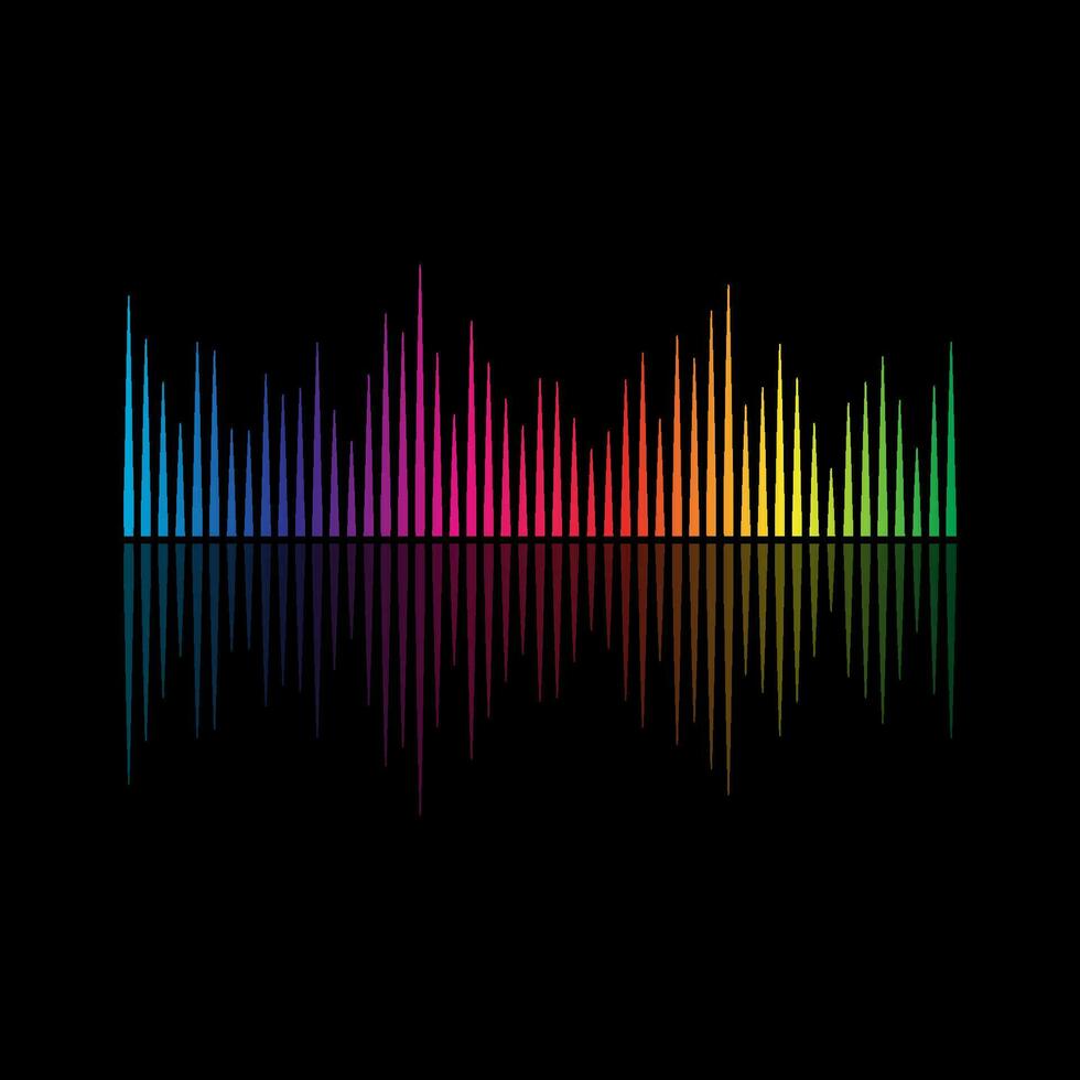 Audio colorful wave logo. Vector equalizer element. sound wave illustration logo vector icon template