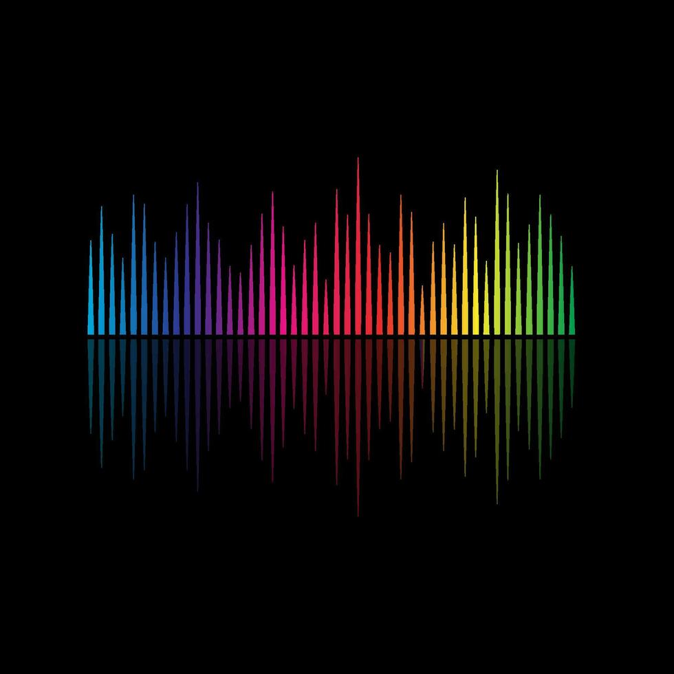 Audio colorful wave logo. Vector equalizer element. sound wave illustration logo vector icon template