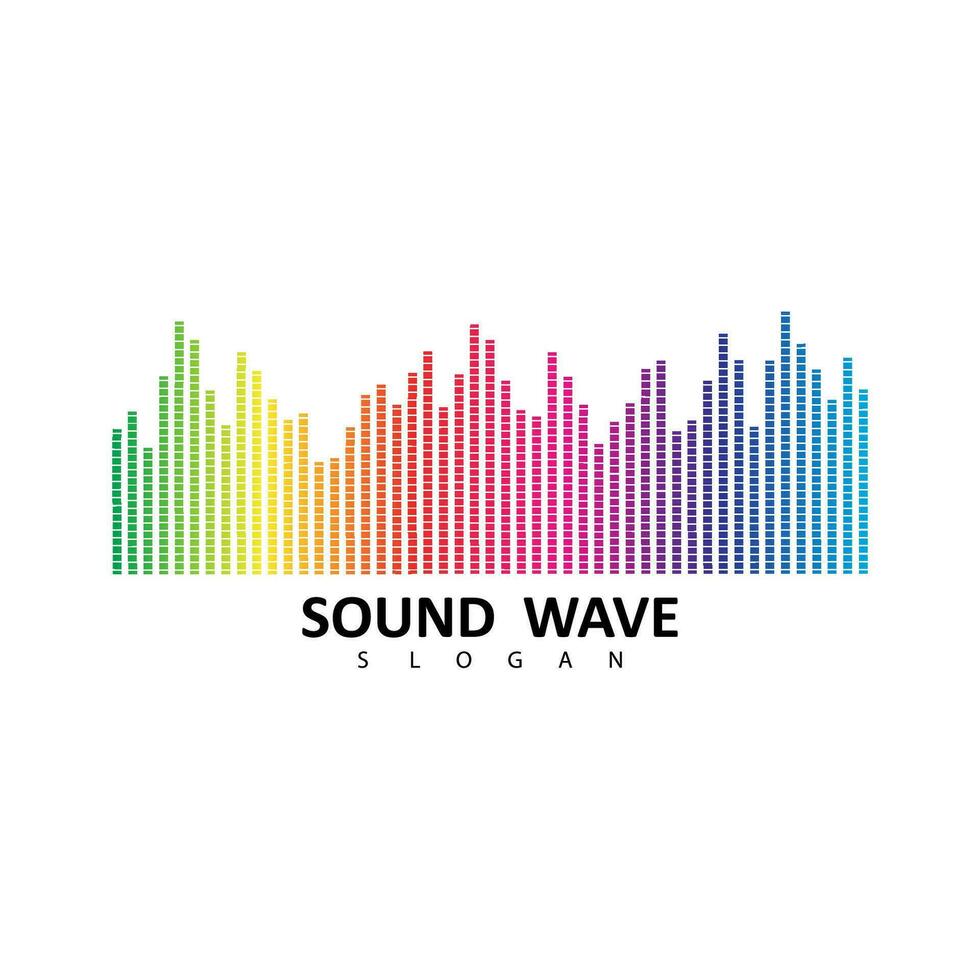 Audio colorful wave logo. Vector equalizer element. sound wave illustration logo vector icon template