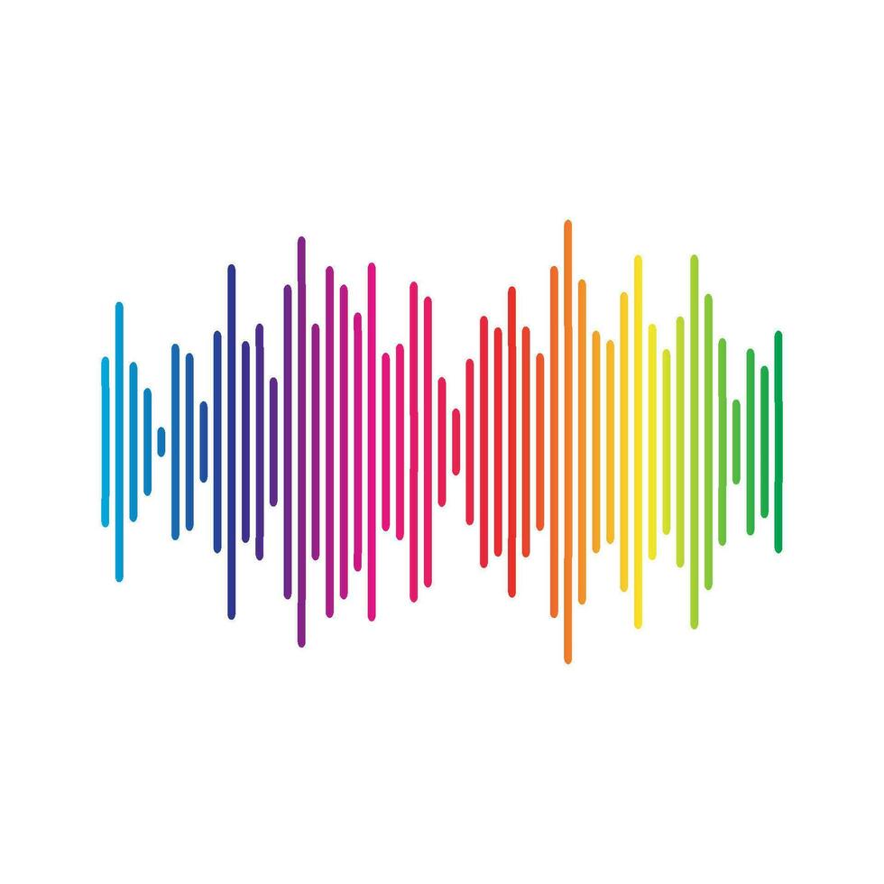 Audio colorful wave logo. Vector equalizer element. sound wave illustration logo vector icon template