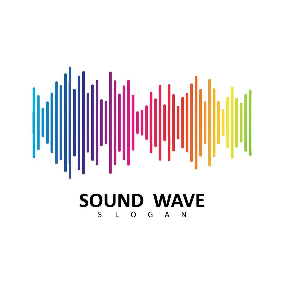 Audio colorful wave logo. Vector equalizer element. sound wave illustration logo vector icon template