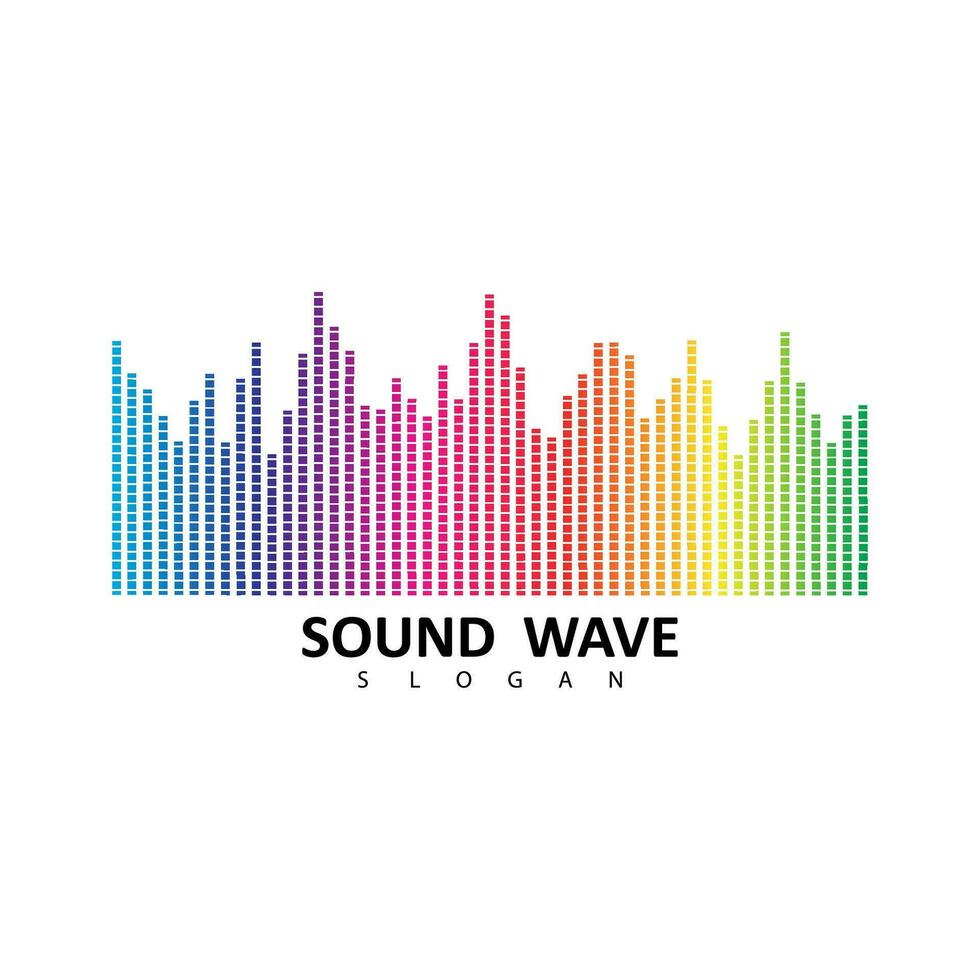 Audio colorful wave logo. Vector equalizer element. sound wave illustration logo vector icon template