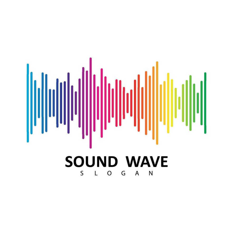 audio vistoso ola logo. vector igualada elemento. sonido ola ilustración logo vector icono modelo