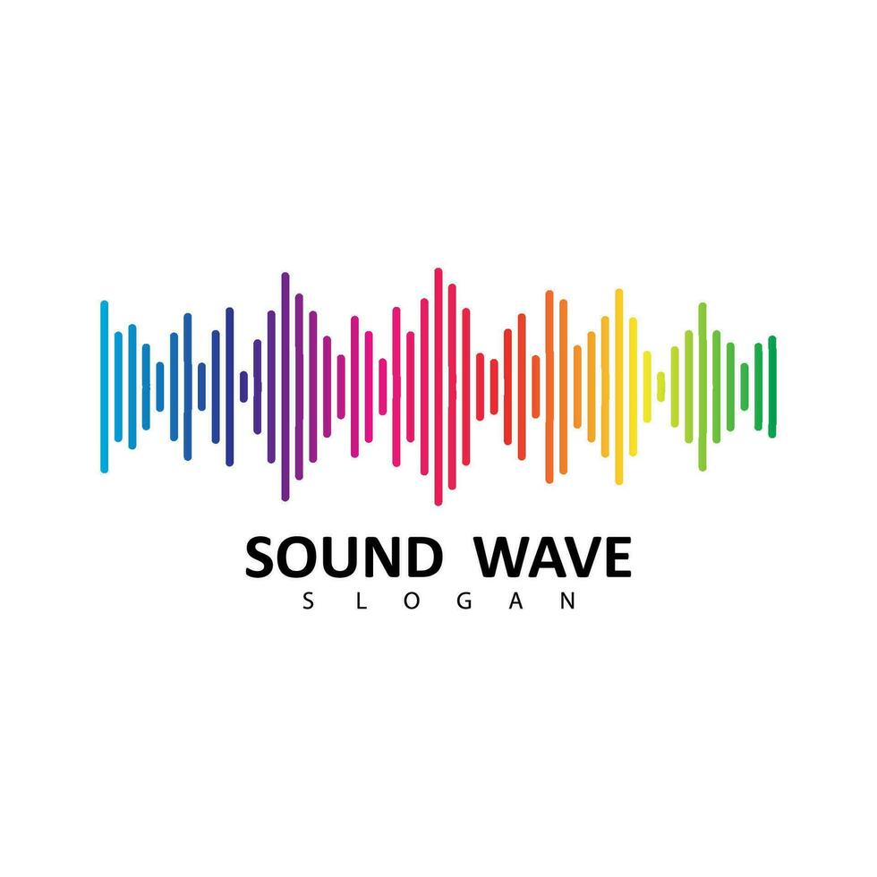 Audio colorful wave logo. Vector equalizer element. sound wave illustration logo vector icon template