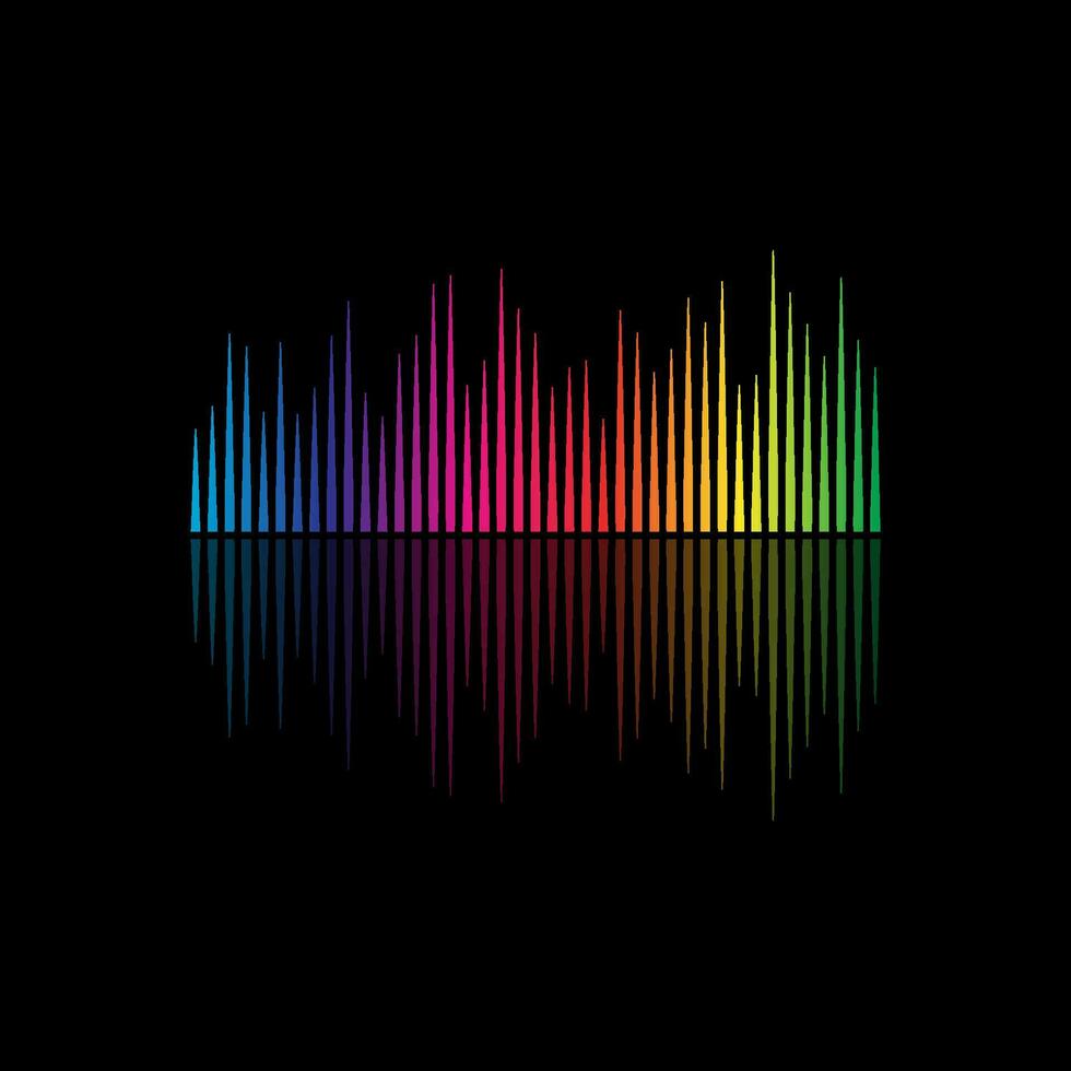 Audio colorful wave logo. Vector equalizer element. sound wave illustration logo vector icon template