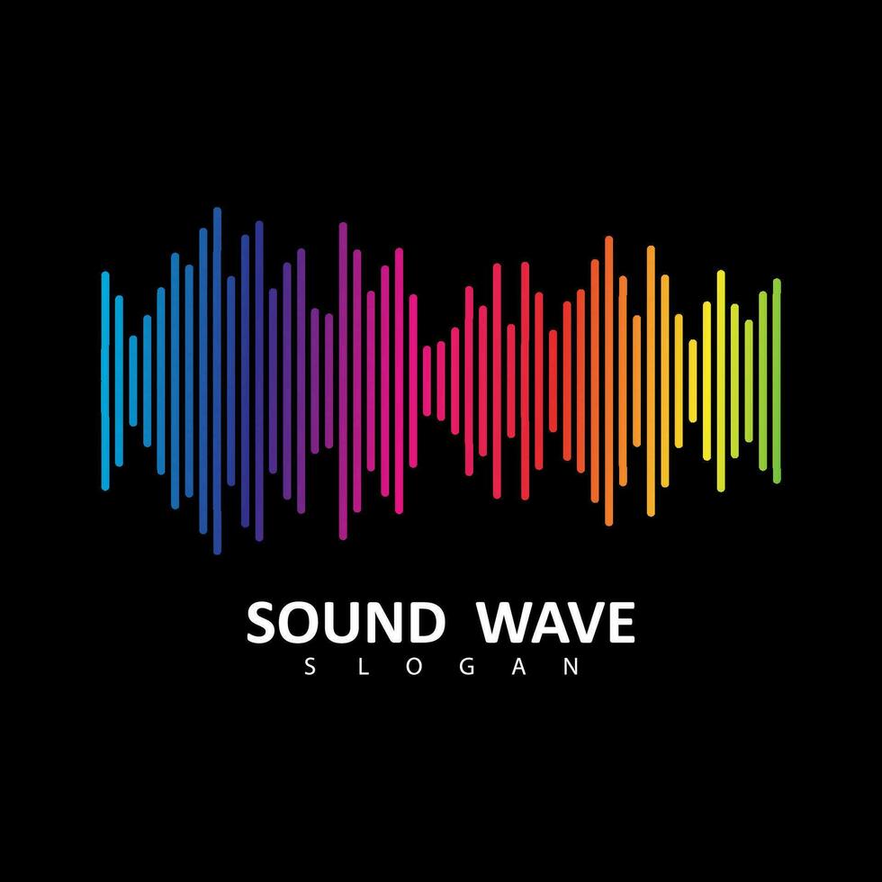 Audio colorful wave logo. Vector equalizer element. sound wave illustration logo vector icon template