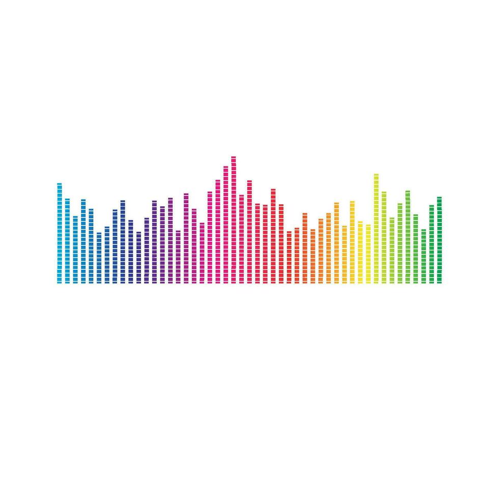 Audio colorful wave logo. Vector equalizer element. sound wave illustration logo vector icon template