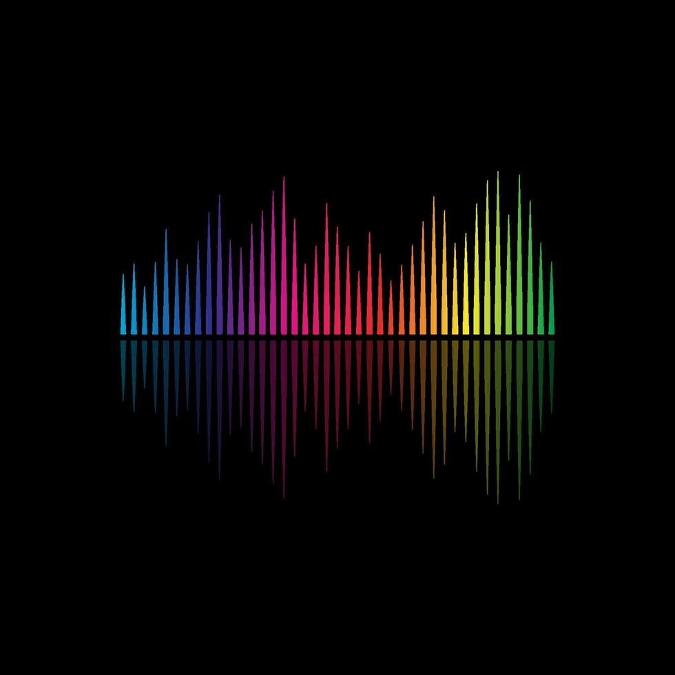 Audio colorful wave logo. Vector equalizer element. sound wave illustration logo vector icon template