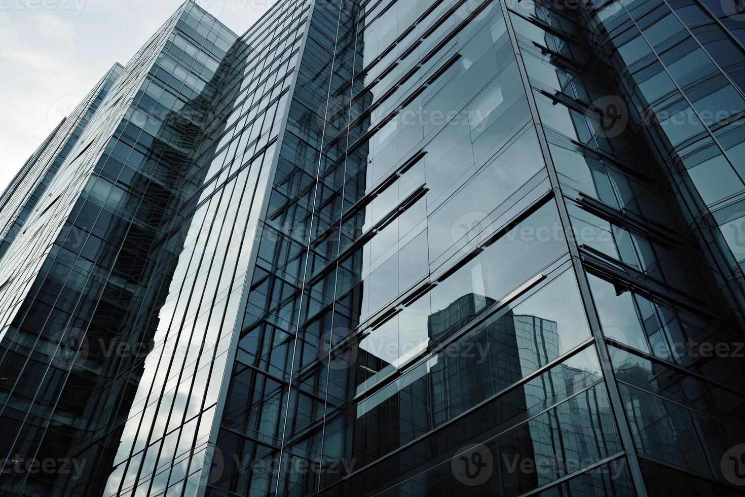 Modern skyscrapers in the business district. photo