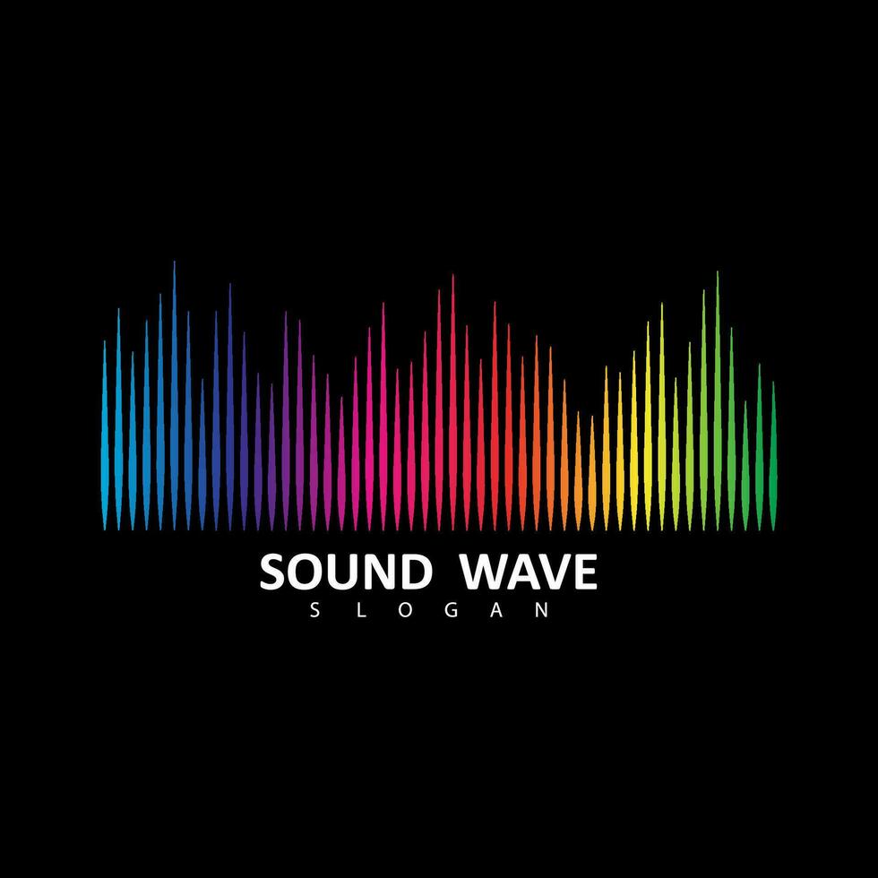 Equalizer, audio, sound wave logo design inspiration vector