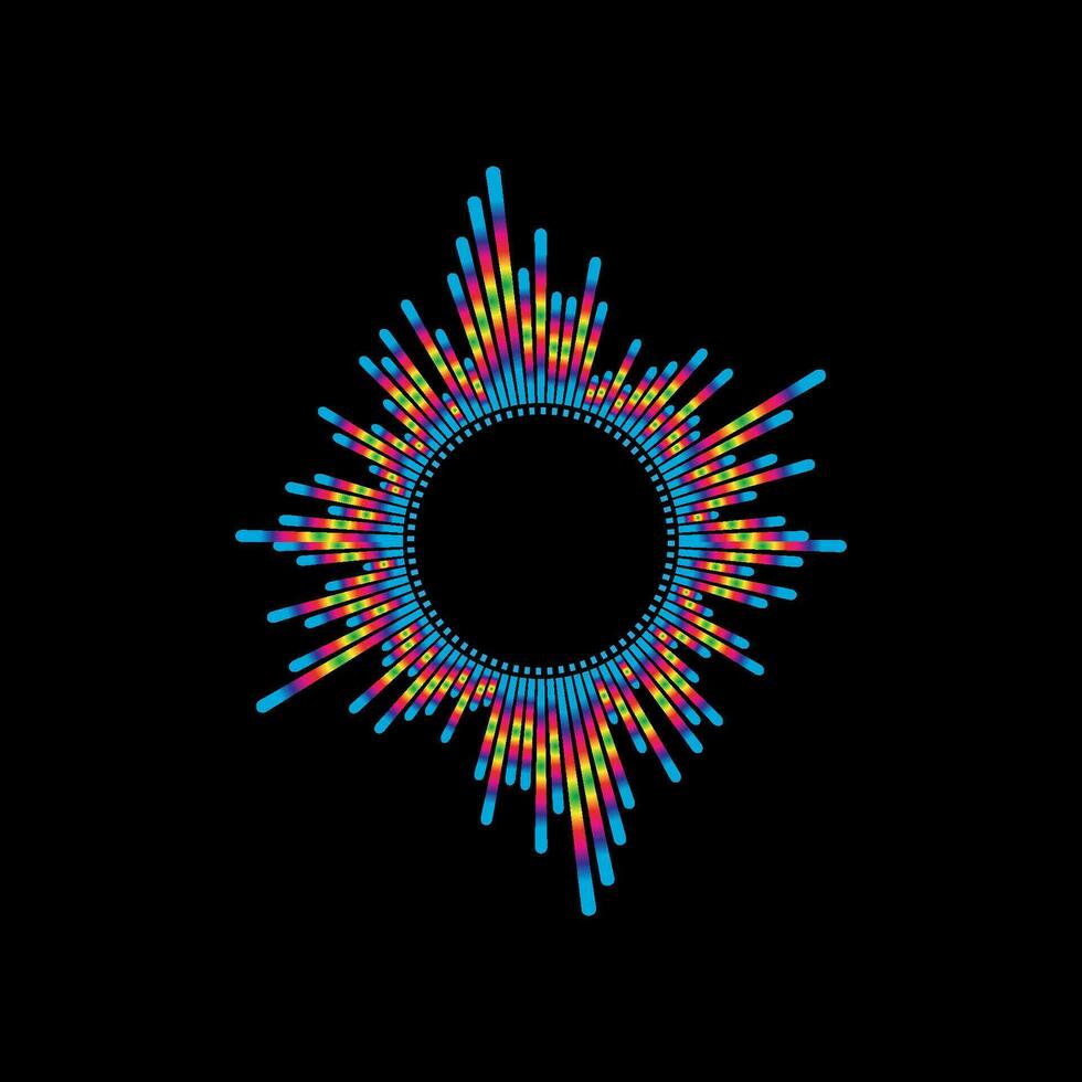Equalizer, audio, sound wave logo design inspiration vector