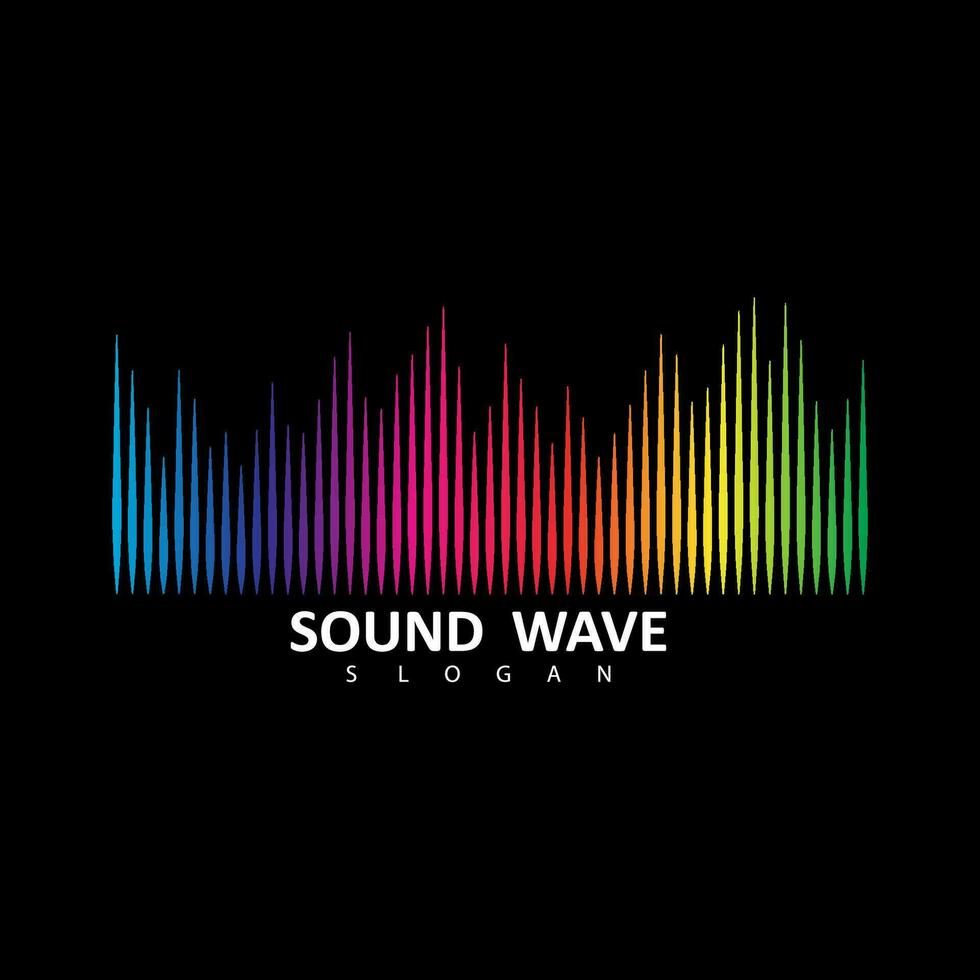 Equalizer, audio, sound wave logo design inspiration vector