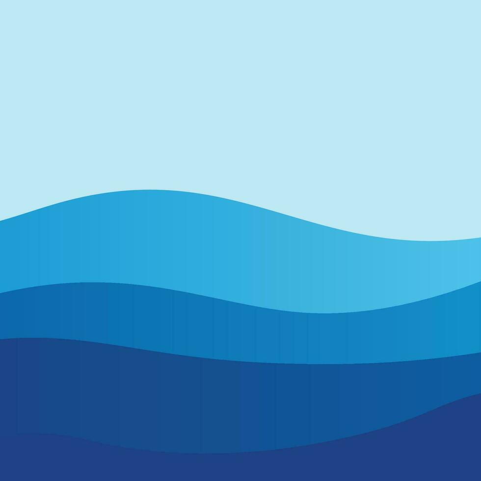 Abstract Water wave vector illustration design background