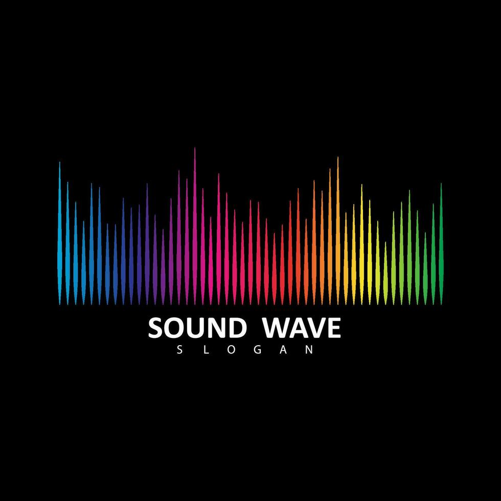 Equalizer, audio, sound wave logo design inspiration vector