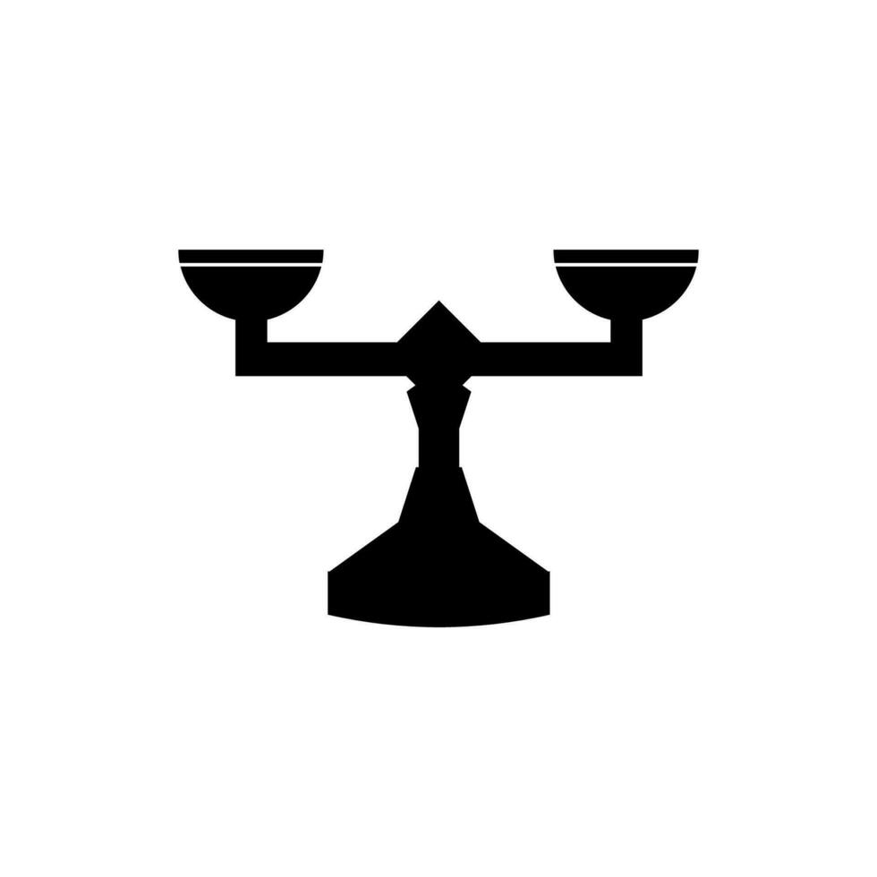 Balance scale icon isolated on white background. vector illustration