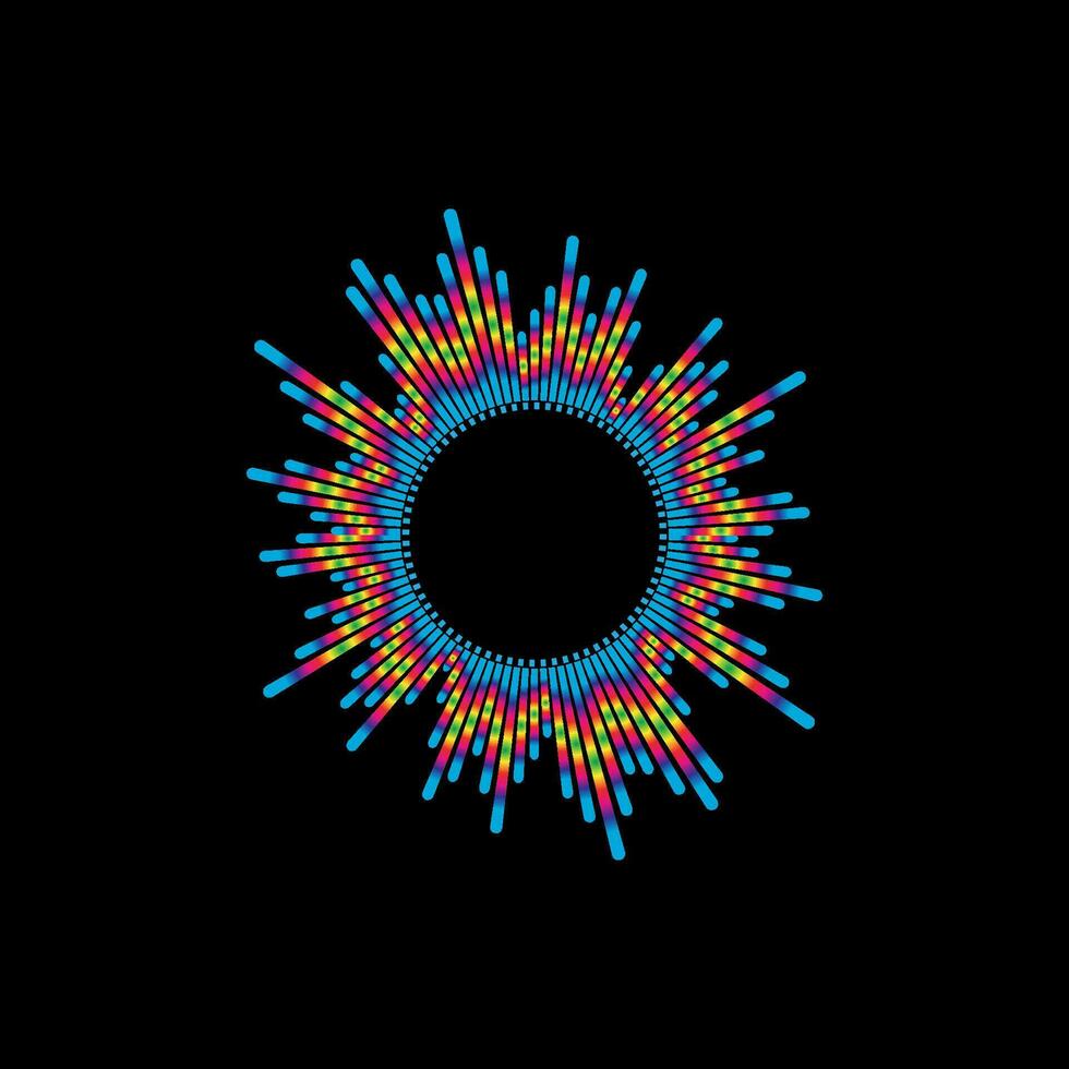 Equalizer, audio, sound wave logo design inspiration vector