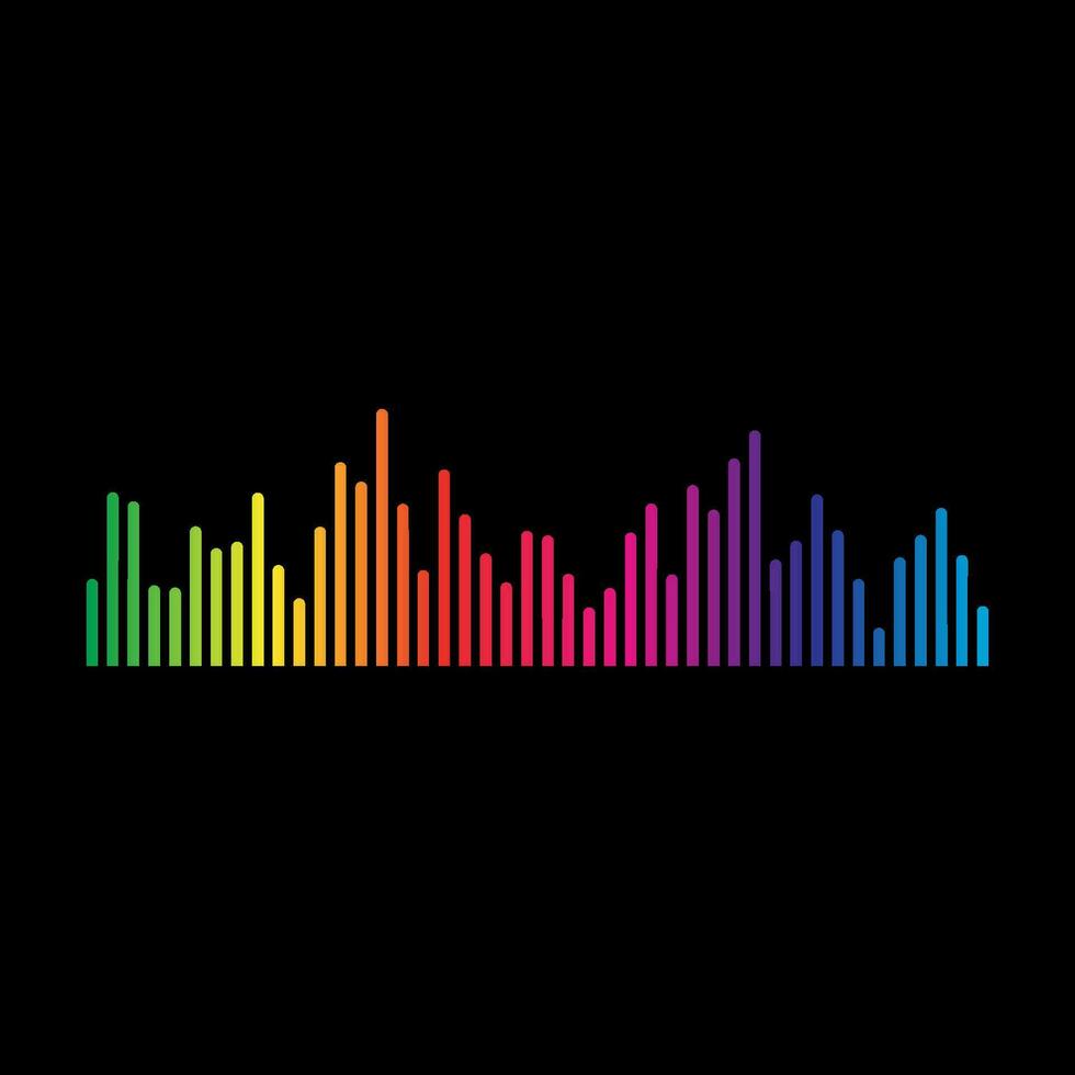 Equalizer, audio, sound wave logo design inspiration vector