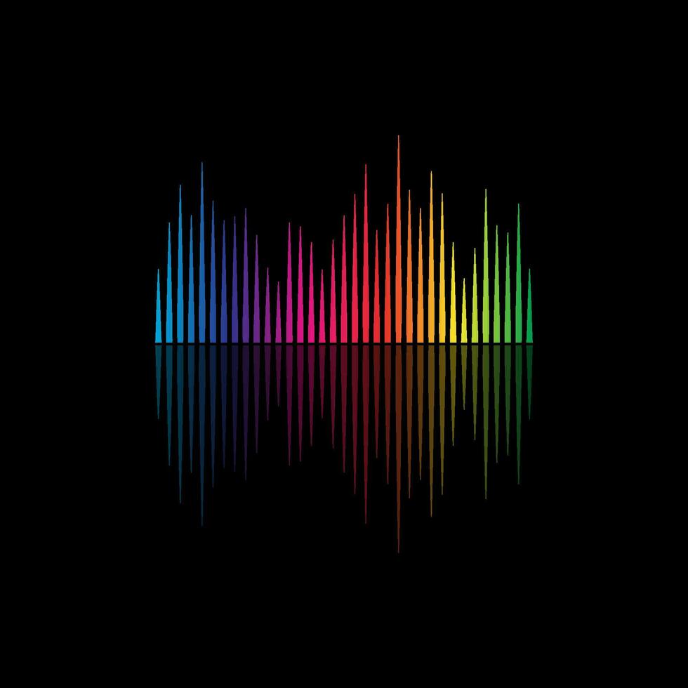 Audio colorful wave logo. Vector equalizer element. sound wave illustration logo vector icon template