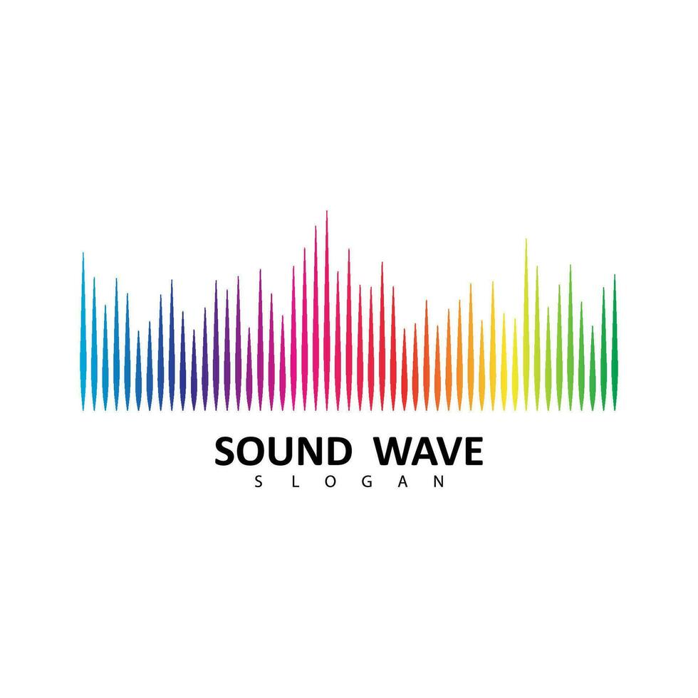 Audio colorful wave logo. Vector equalizer element. sound wave illustration logo vector icon template