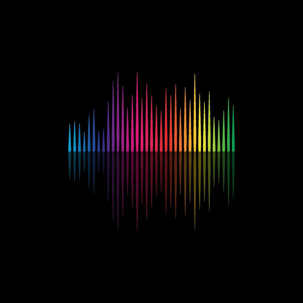 Audio colorful wave logo. Vector equalizer element. sound wave illustration logo vector icon template