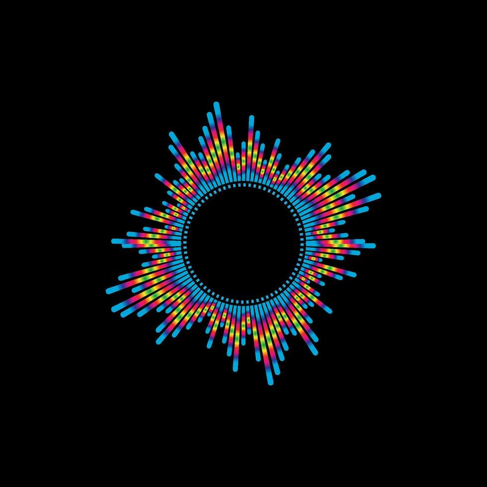 Equalizer, audio, sound wave logo design inspiration vector