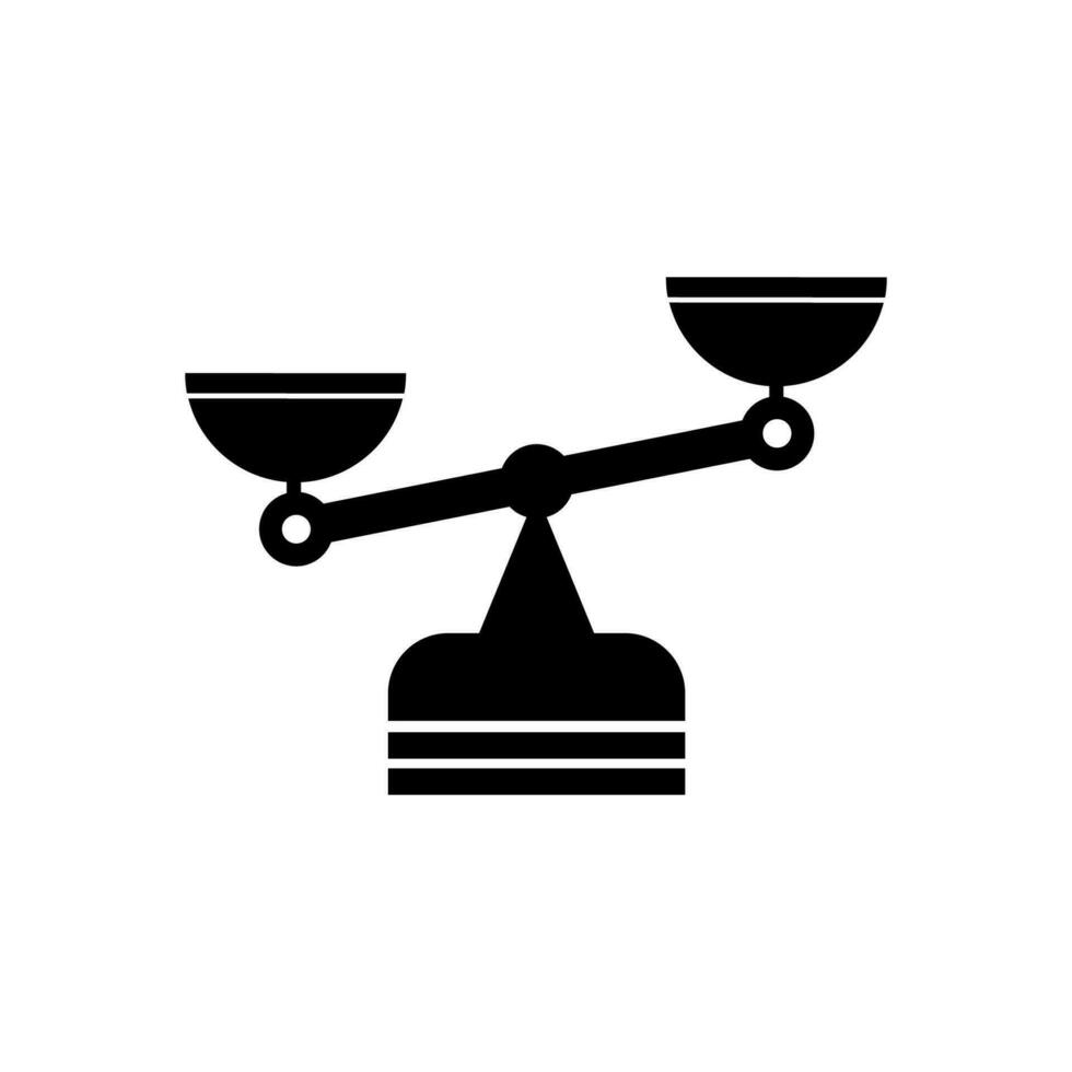 Balance scale icon isolated on white background. vector illustration