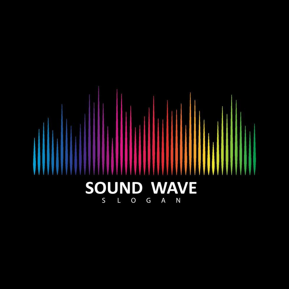 Equalizer, audio, sound wave logo design inspiration vector