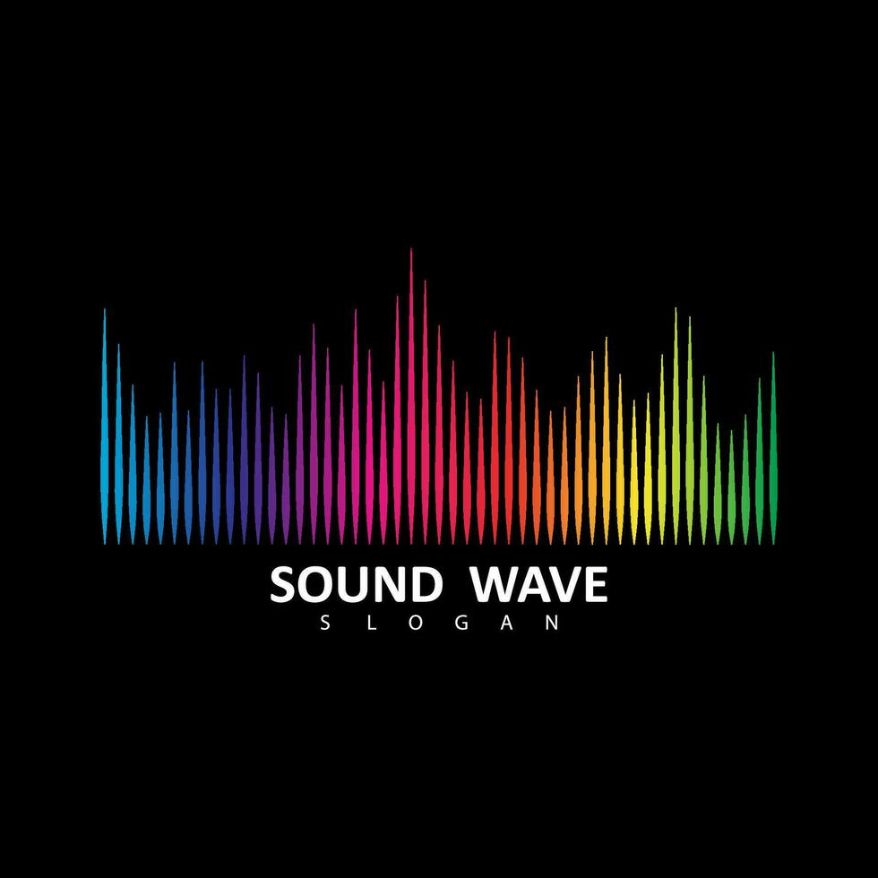 Equalizer, audio, sound wave logo design inspiration vector