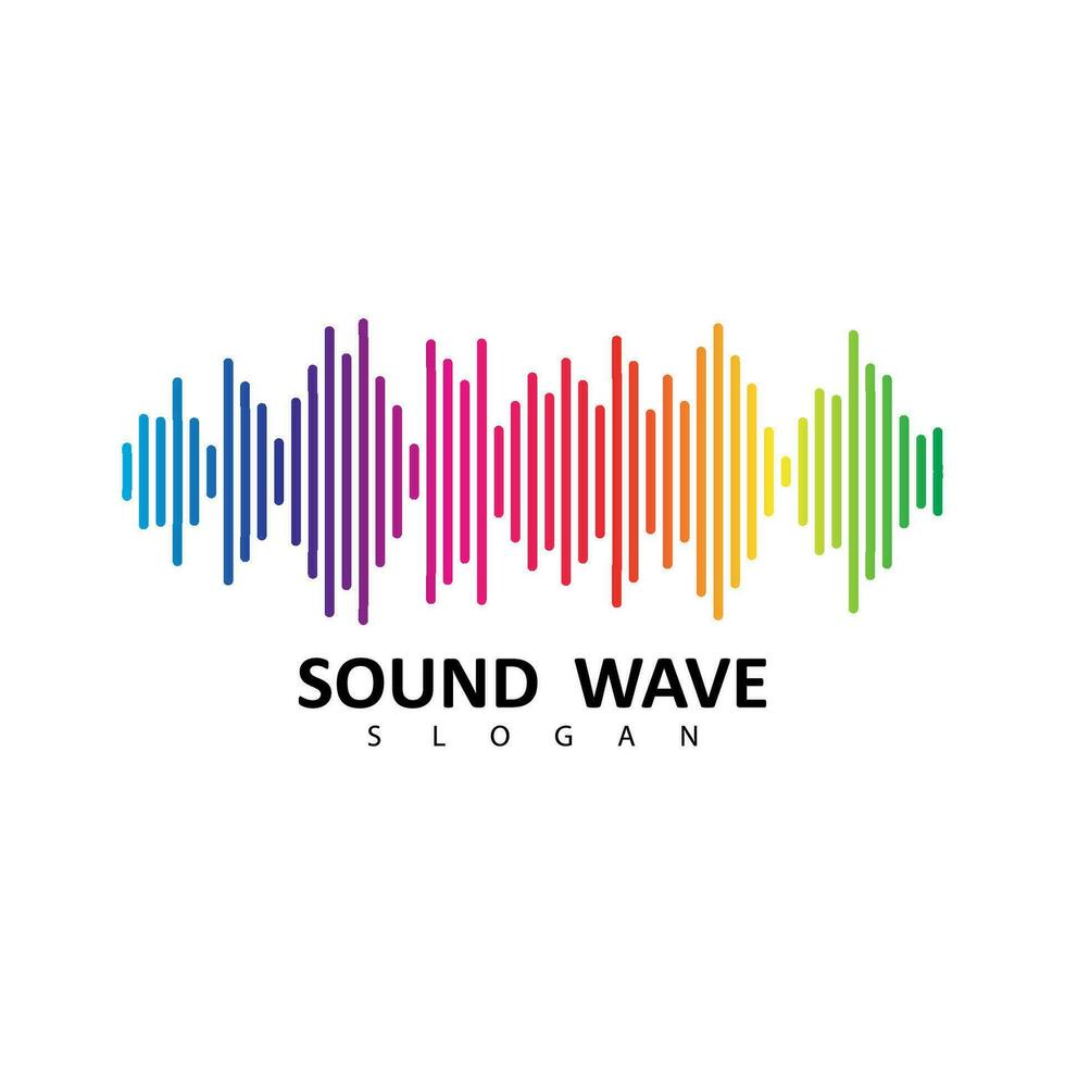 Audio colorful wave logo. Vector equalizer element. sound wave illustration logo vector icon template