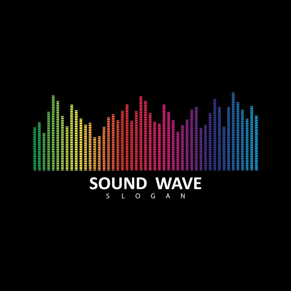 Audio colorful wave logo. Vector equalizer element. sound wave illustration logo vector icon template