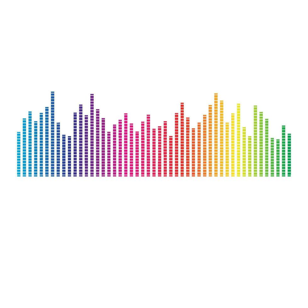 Audio colorful wave logo. Vector equalizer element. sound wave illustration logo vector icon template