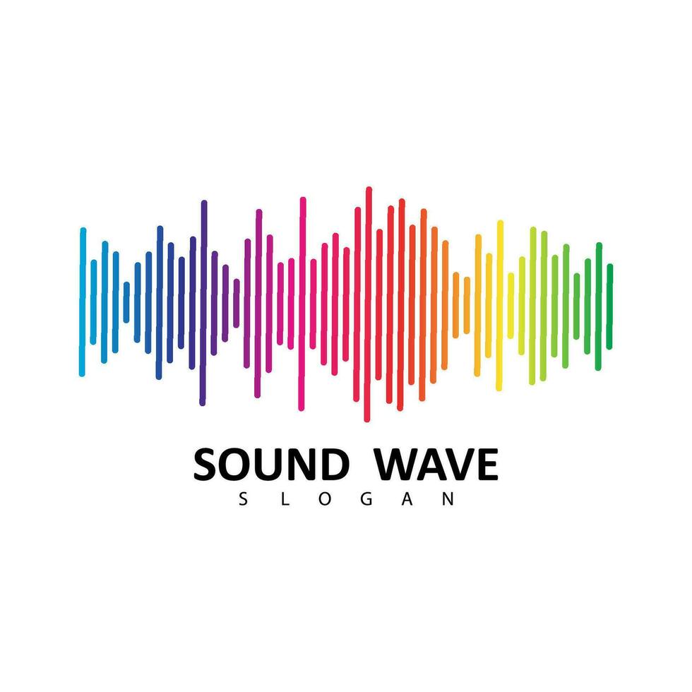 Audio colorful wave logo. Vector equalizer element. sound wave illustration logo vector icon template