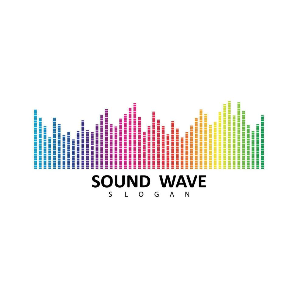 Audio colorful wave logo. Vector equalizer element. sound wave illustration logo vector icon template