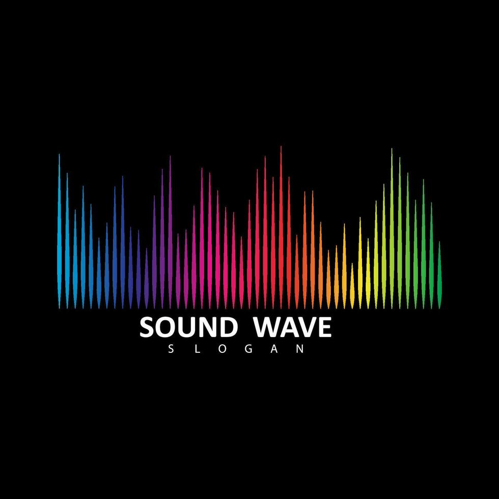 Equalizer, audio, sound wave logo design inspiration vector